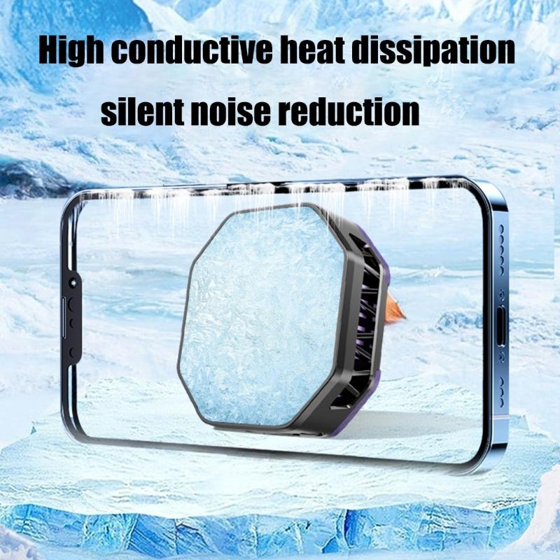 Phone Coolers, Cellphone Radiator with 2 Gear Adjustable Temperature for  Live Streaming,Mobile Gaming