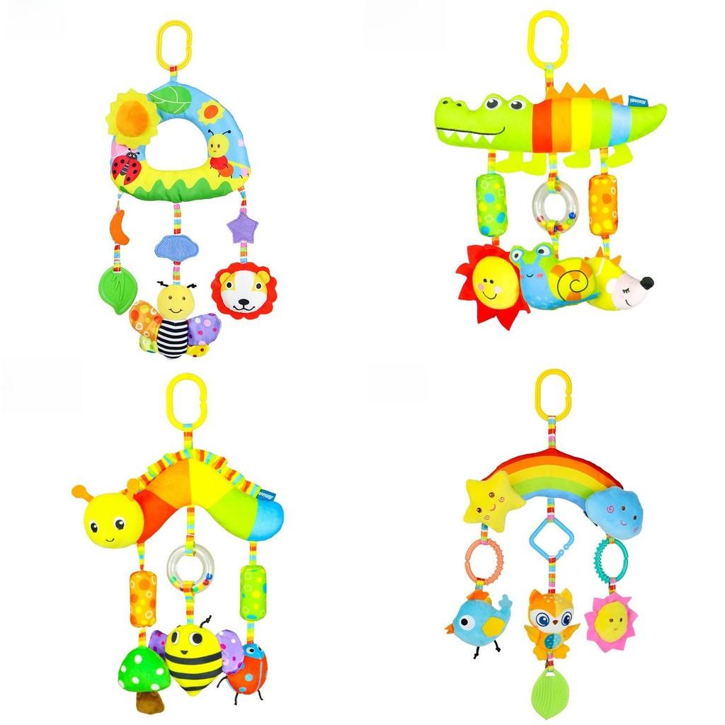 Baby Colorful Animal Car Hanging Toy Plush Rattle For Newborns And Infants