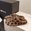 Winter Women Slippers Leopard Warm Fur Comfortable Clogs Soft Plush Flats Indoor Home Shoes Furry Casual Slippers Cotton Shoes
