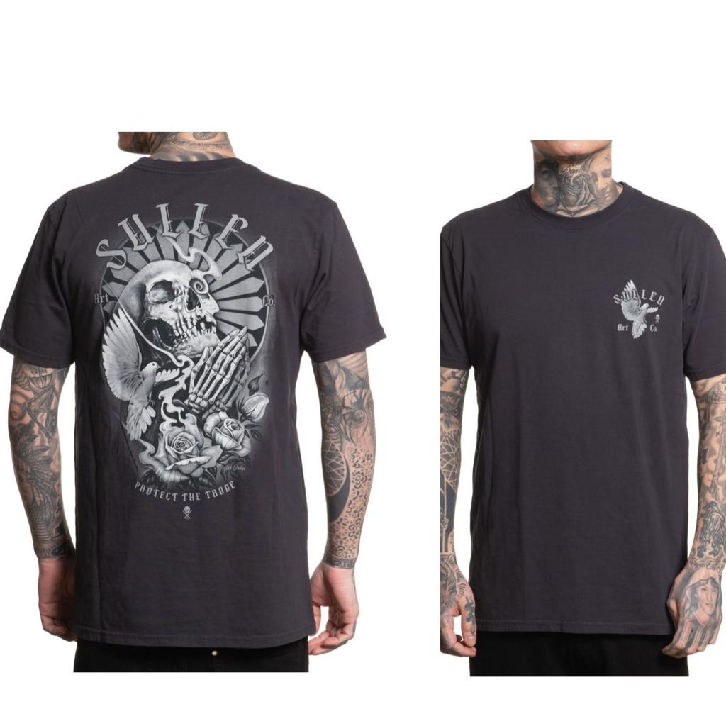 Presence Premium Tattoo Art Fashion Street Trend Casual TShirt Mens and Womens Luxury Brand Top