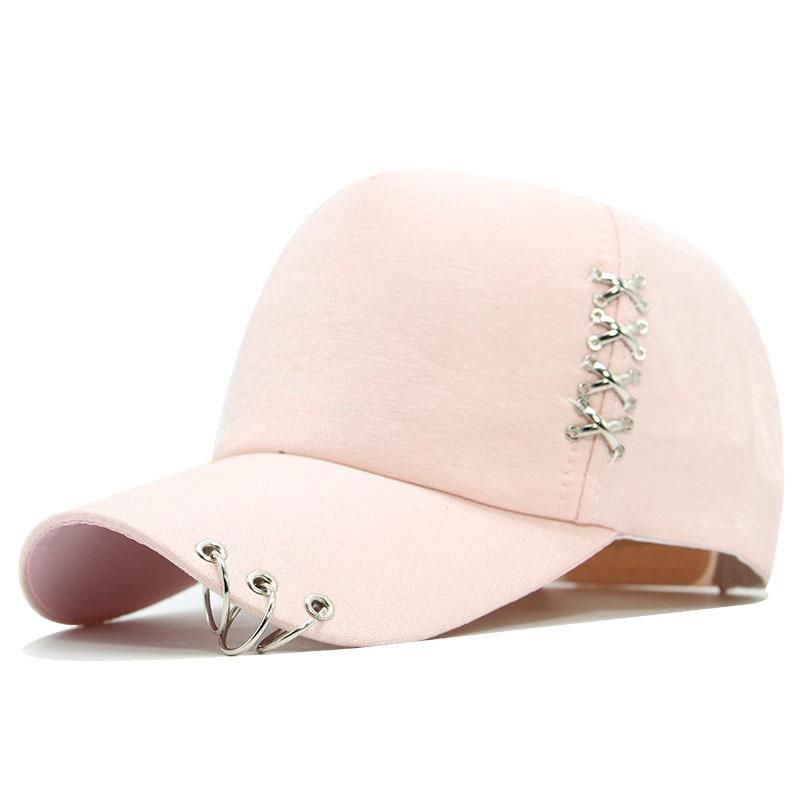 Trend Personality Metal Ring Cap Men'S Trend Baseball Cap Women'S Metal Cross Hip Hop Cap