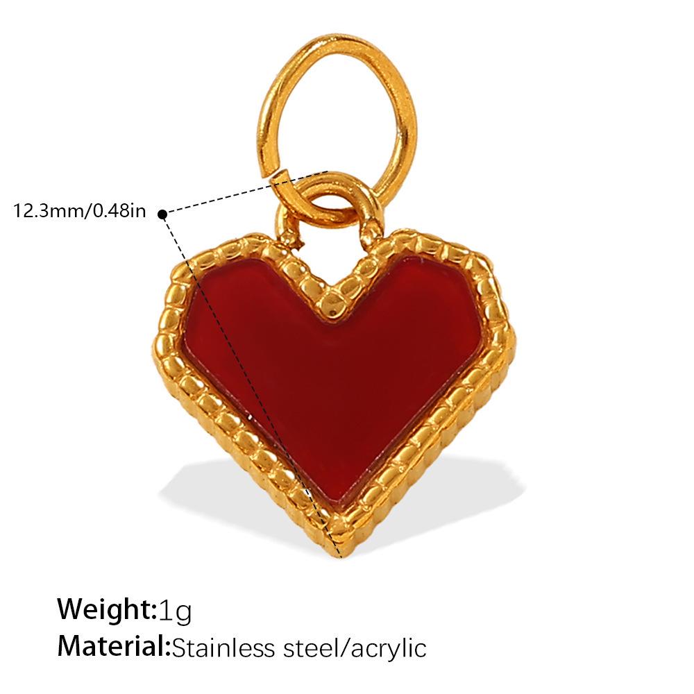 European & American Heart Pendant Necklace & Bracelet Set, Stainless Steel 18K Colorfast Jewelry for Women
