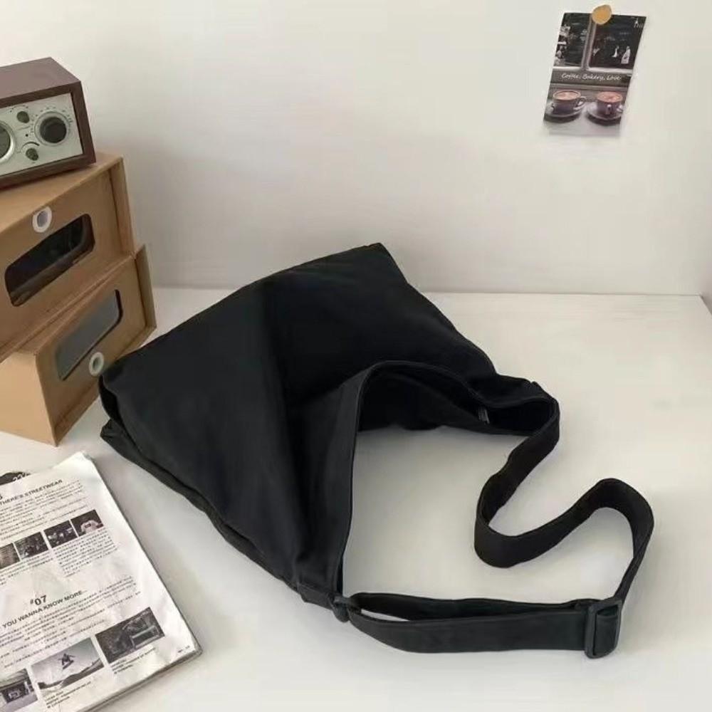 Plátěná taška přes rameno s velkou kapacitou Retro taška Tote Módní taška Messenger Cestovní