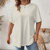 Women's Plus Size Fashion Casual Short-Sleeve T-Shirt With Round Neck