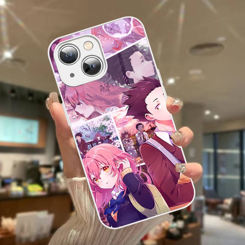 Anime A Silent Voice Tempered Glass For Iphone 14 13 12 11 Pro Mini XS MAX 14Plus X XS XR Fundas