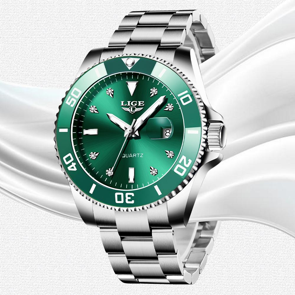 LIGE Neu Top Marke Luxus Männer Uhr Mode Lässig Wasserdicht Datum Uhr Quarz Uhren