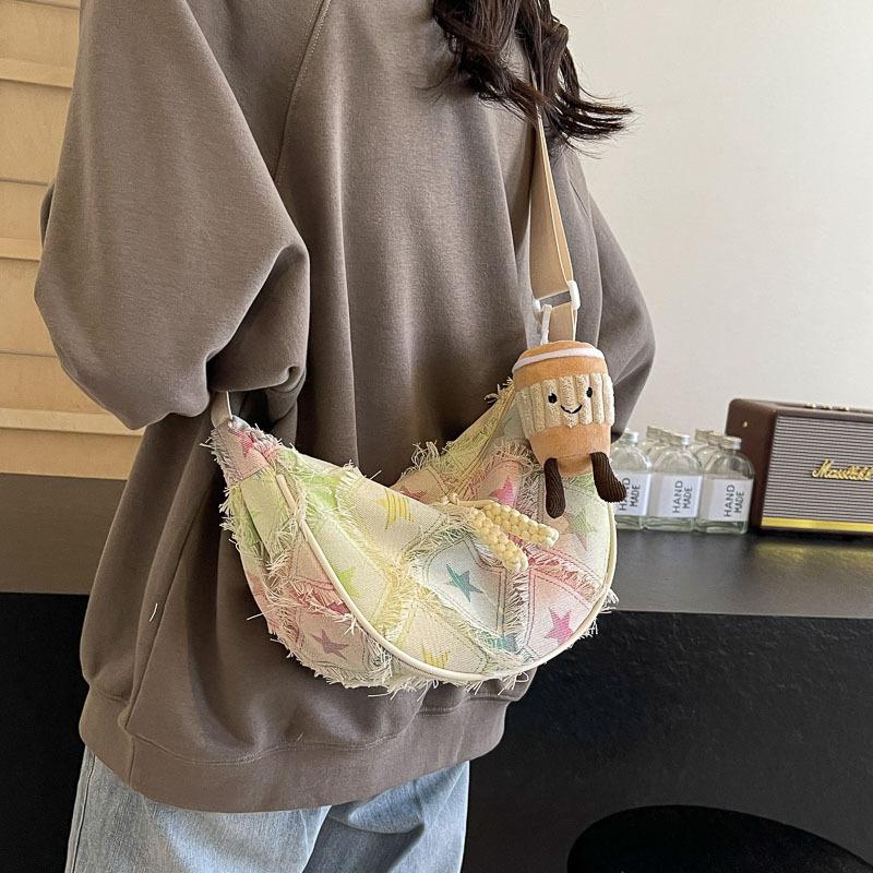 Wenyi Fan Personality Splicing Retro Style Contrast Color Pentagram Women's Small Square Bag 24 Spring New Shoulder Crossbody Bag