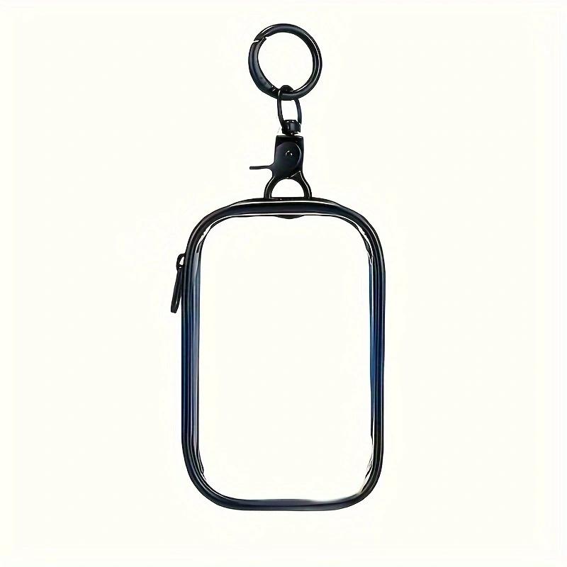 

Figure Display Bag with Keychain, Clear Pouch Blind Box Display Bag Mystery Box Mini Figures Carrying Case Keychain Charms Other чорний
