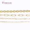 4 Styles 18K Gold Plated Bulk Metal Chains For Making Bracelet Necklace,High Quality Spool Chains DIY Jewelry Findings Wholesale