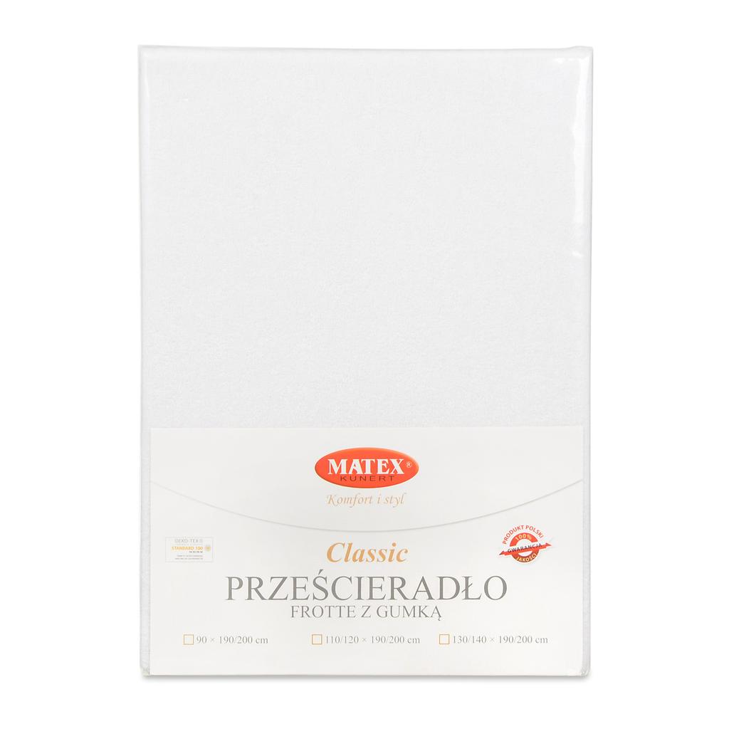 Classic Terry Sheet with Elastic 190x210, 200x220x20, White_01, Matex