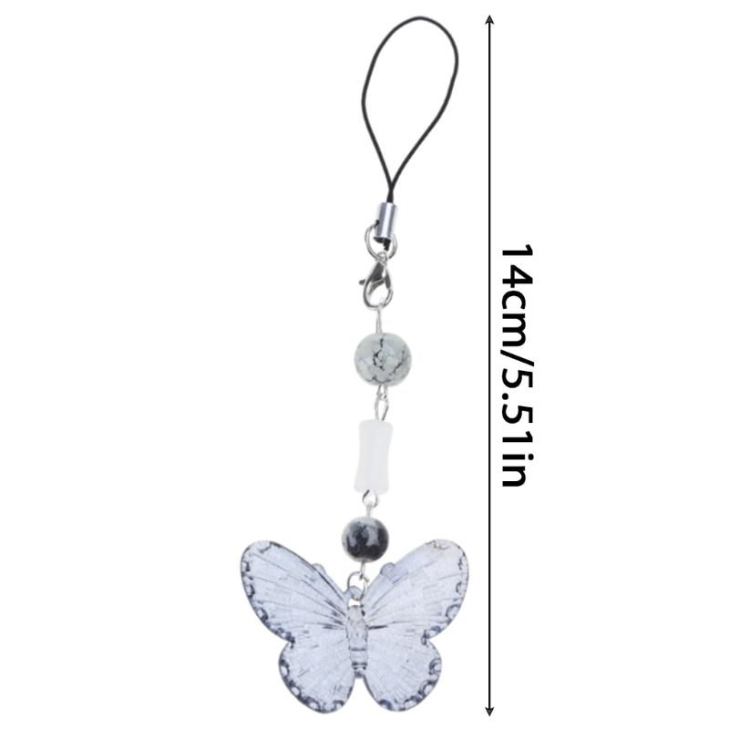 Cute Keychain Lanyard String Butterfly Bowknot Phone Chain Lanyard Y2K Bowknot