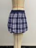 2026 Y2K Plaid Floral A-Line Skirt: Women's Elastic Waist Summer Short Skirt