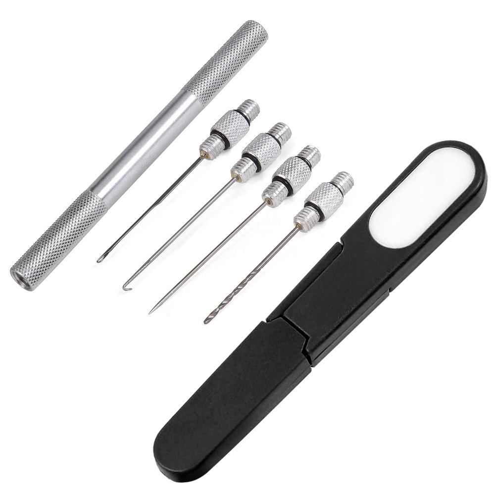 With Line Scissors Fishing Bait Needle Secure Grip Bait Drill Stringer Bait Needle Kit  for Corn