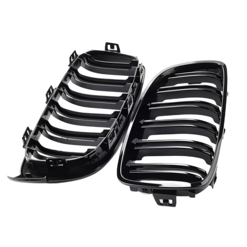 Car Front Bumper Grille Racing Grill For BMW 4 Series F32 F33 F36 M3 F80 M4 F82 12-18 Dual-Slat Glossy Black Accessories