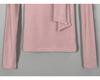 Korean Sexy Feminine Slim-Fit High-Neck Long-Sleeve Top for Women