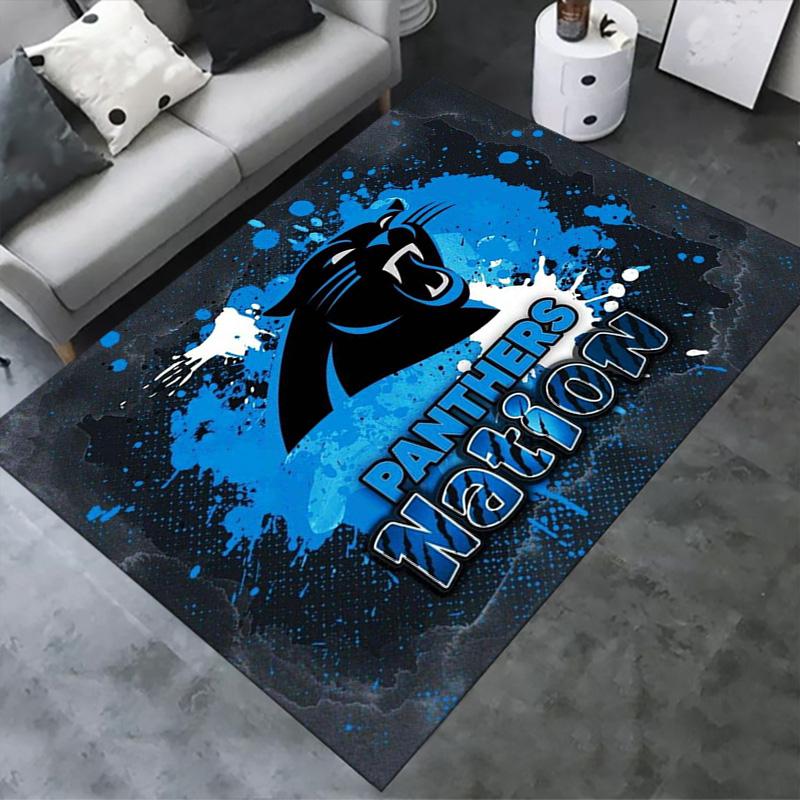 Carolina Panthers Carpet Rug for Living Room Bedroom Home Sofa Decoration,Kids play Non-slip Floor Mat