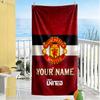 Manchester Customized Name Beach Towel Quick-Dry Soft Microfiber Perfect for Traveling Yoga Camping and Swimming