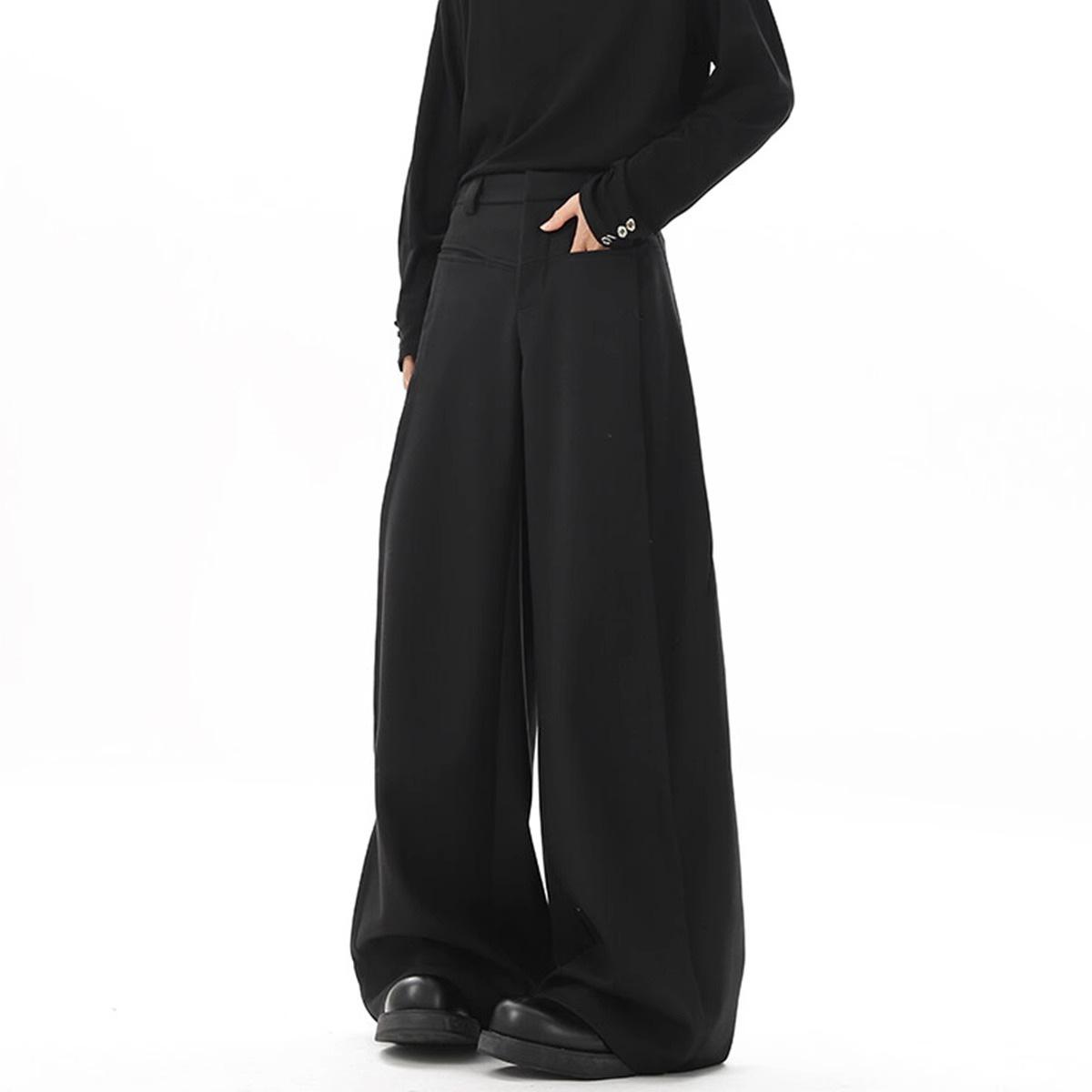 

Retro Style Plus Size Women s Wide-Leg Trousers with Folded Waist 3XL