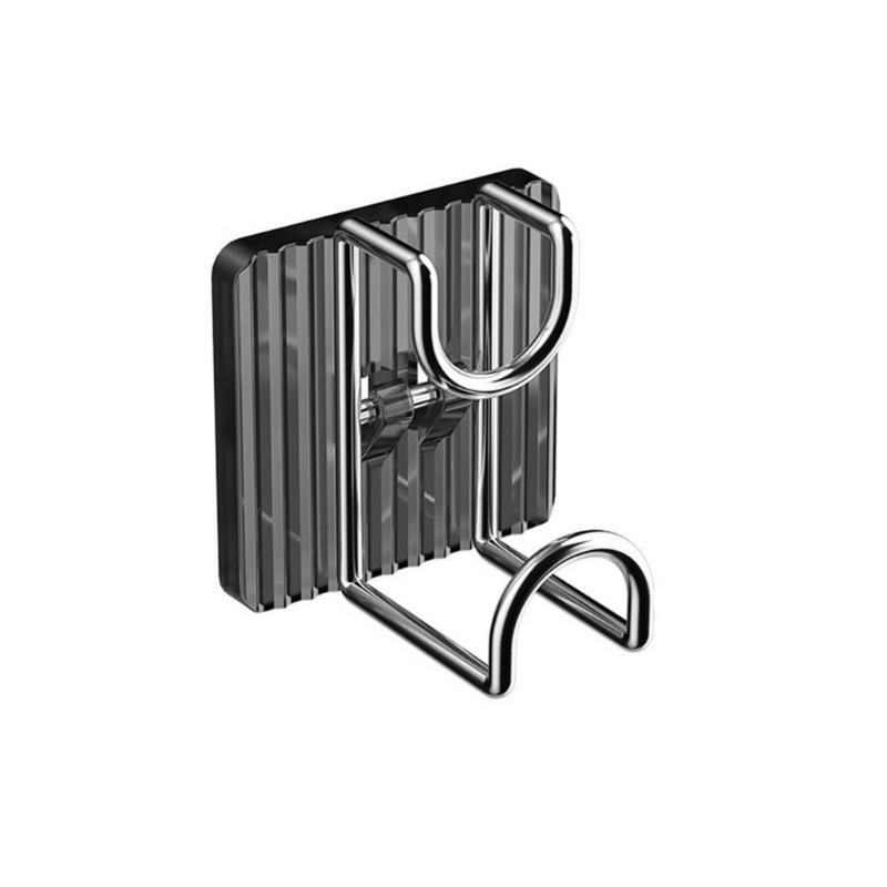 Auto Adhesive Shower Hook Space Saving Bathroom Accessories Strong Hold Plastic Mounts No Tools Required