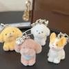 Načechraná panenka Flocking Dog Keychain Bag Dekor Králík Přívěsek na telefon 3D Přívěsek zvířátka Přívěsek do auta