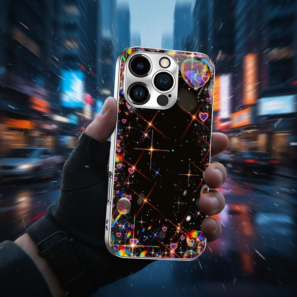 Barevný pro pokovený skleněný kryt telefonu pro iPhone 17 16 15 14 13 12 11 Pro Max Plus 16E 17Air Kryt