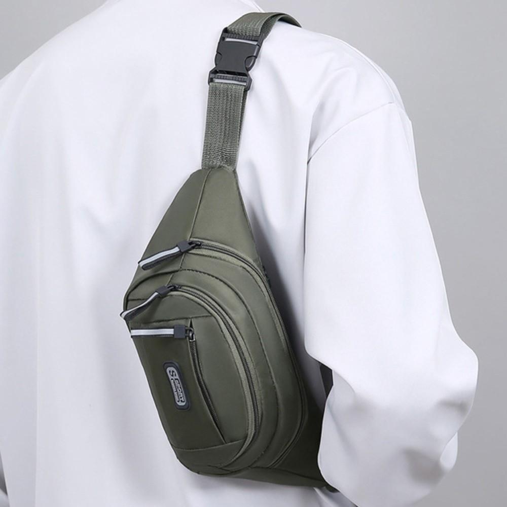Large Capacity Mobile Waist Bag Wear-resistant Sports Walking Bag Fashion Men Chest Bag  Riding