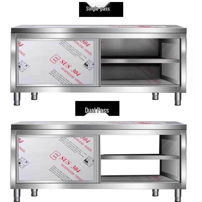 Jing Yu Heng 304 Stainless Steel Sliding Door Kitchen Workbench