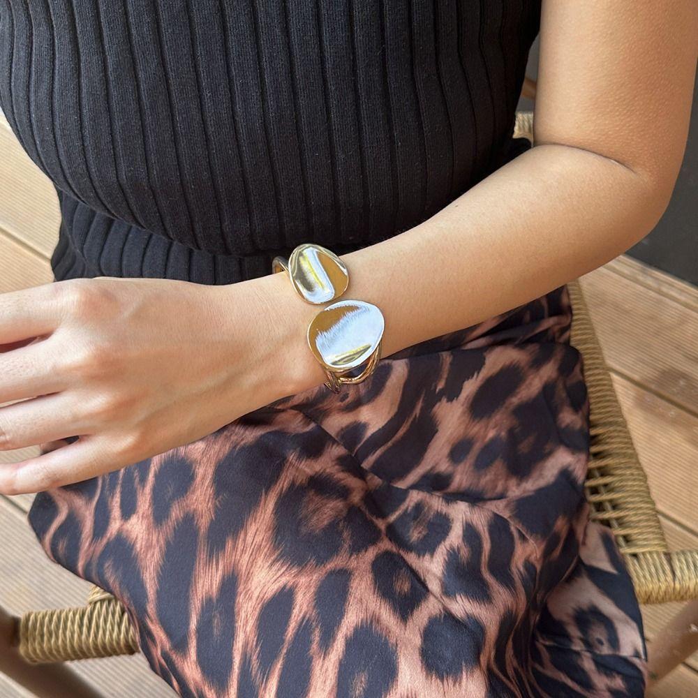 Asymmetric Teardrop Spring Bracelet Punk Style Open Bracelet Fashion Irregular Bracelet Woman