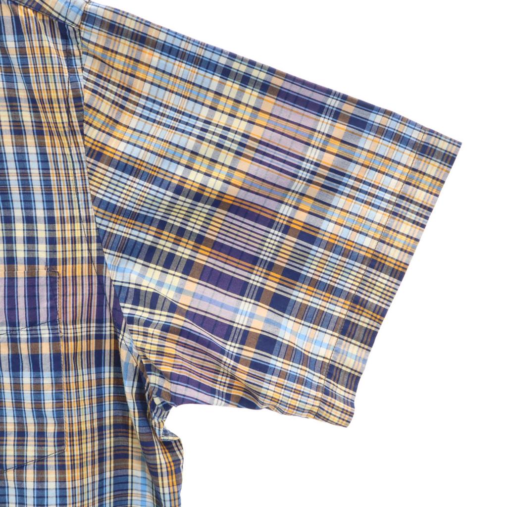 CHAPS check Short sleeve Button down shirt LL Blue Men's Used