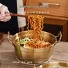 Korean Stainless Steel Mini Sukiyaki Pot with Lid - Double Ear for Luosifen & Instant Noodles