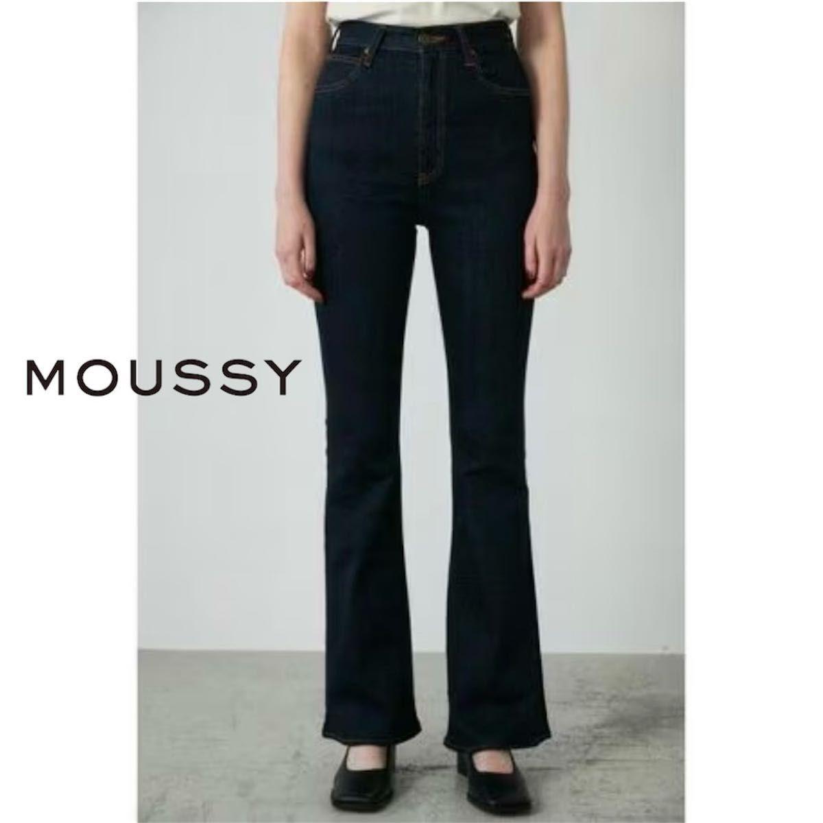 MOUSSY HW Rebirth FLARE 24 inch dark blue blue high waist flare pants boot cut beautiful legs effect