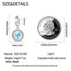 Authentic Original Copper Metal Charm Bead Components Luxury Blue Earth Pendant Bead Component White Zircon Bead Components Compatible With Bracelet