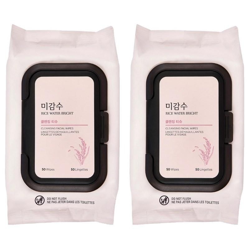 The Face Shop Migamsu Bright Cleansing Tissues, 50 Wipes, 2 Pcs