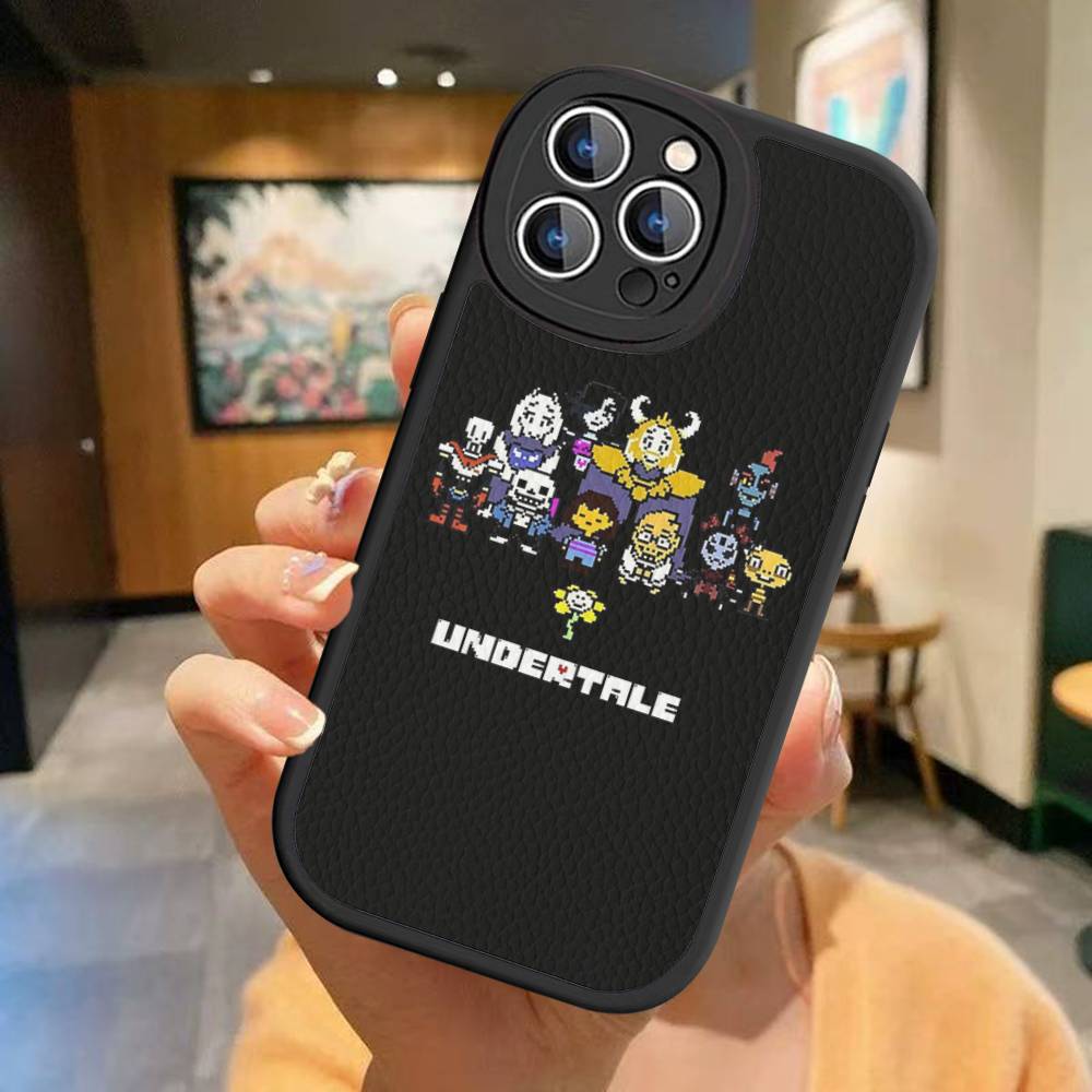 U-Undertale For IPhone 16 15 14 13 12 11 Pro Max Plus Leather Phone Cover