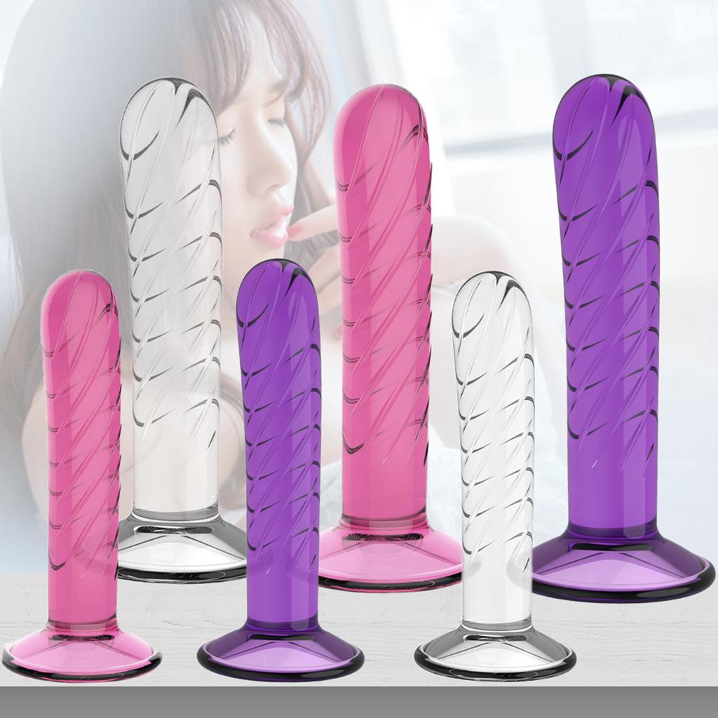Feminine Products Masturbator Suction Cup Thread Crystal Simulation Dildo