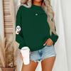 Women's Casual Fashion Round Neck Long Sleeve Halloween Printed Sweatshirt