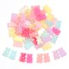 50Pcs 18×11mm Acrylic Mini Bear Beads Colorful Vertical Hole Beads For DIY Handmade Bracelet Phone Chain Jewelry Accessories