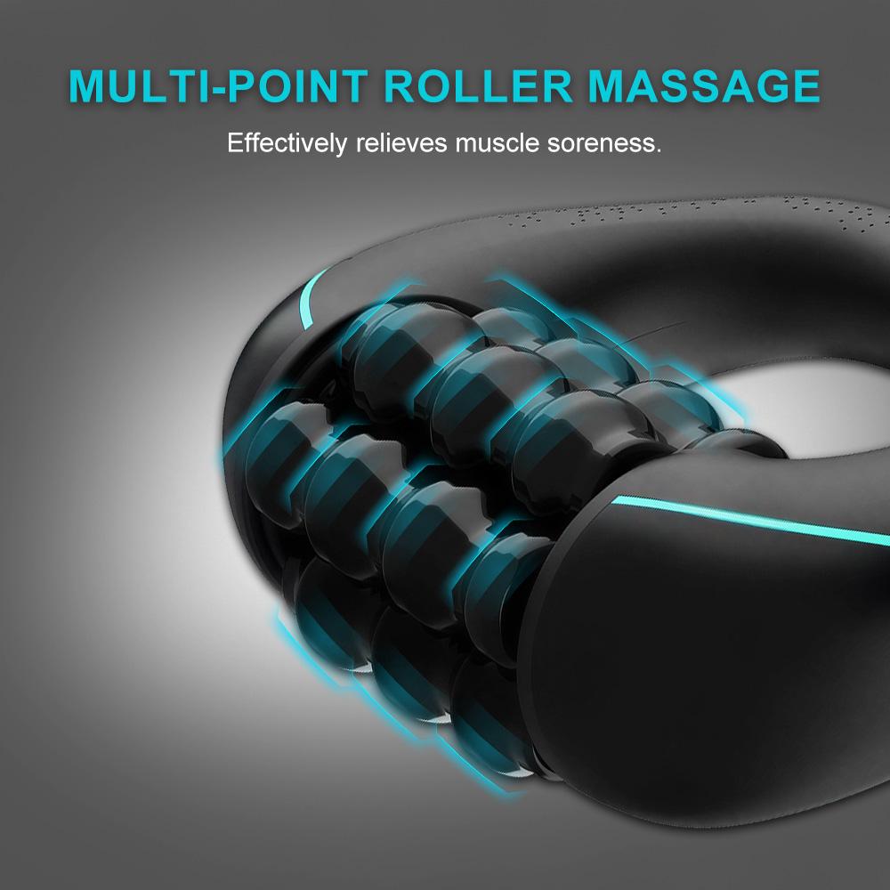 Mini Rolling Percussive Massager Whole Body Fatigue Relief Deep Tissue and Muscle Recovery Rechargeable Powerful 3-Speed Spin