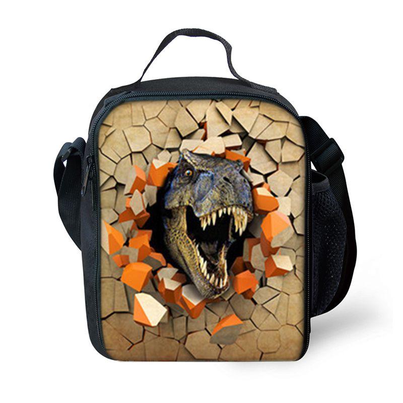 Jurassic World Dinosaur Lunch Bag Insulated Thermal Cooler For Students And Picnics