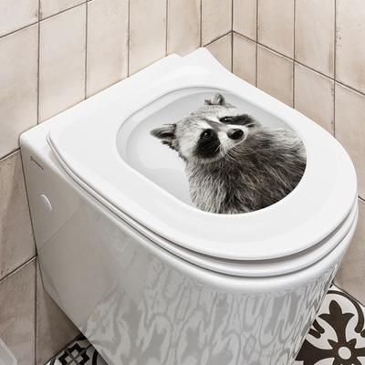 Waschbär Eichhörnchen Badezimmer Aufkleber Abnehmbare Selbst-adhesive Wasserdichte Kunst PVC Wohnzimmer Wand Wc Tier Wc Deckel Dekoration Aufkleber