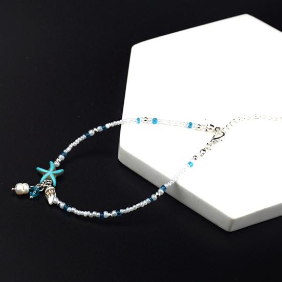 Boho Lady Beaded Starfish Charm Barefoot Sandal Foot Chain Anklet Ankle Bracelet