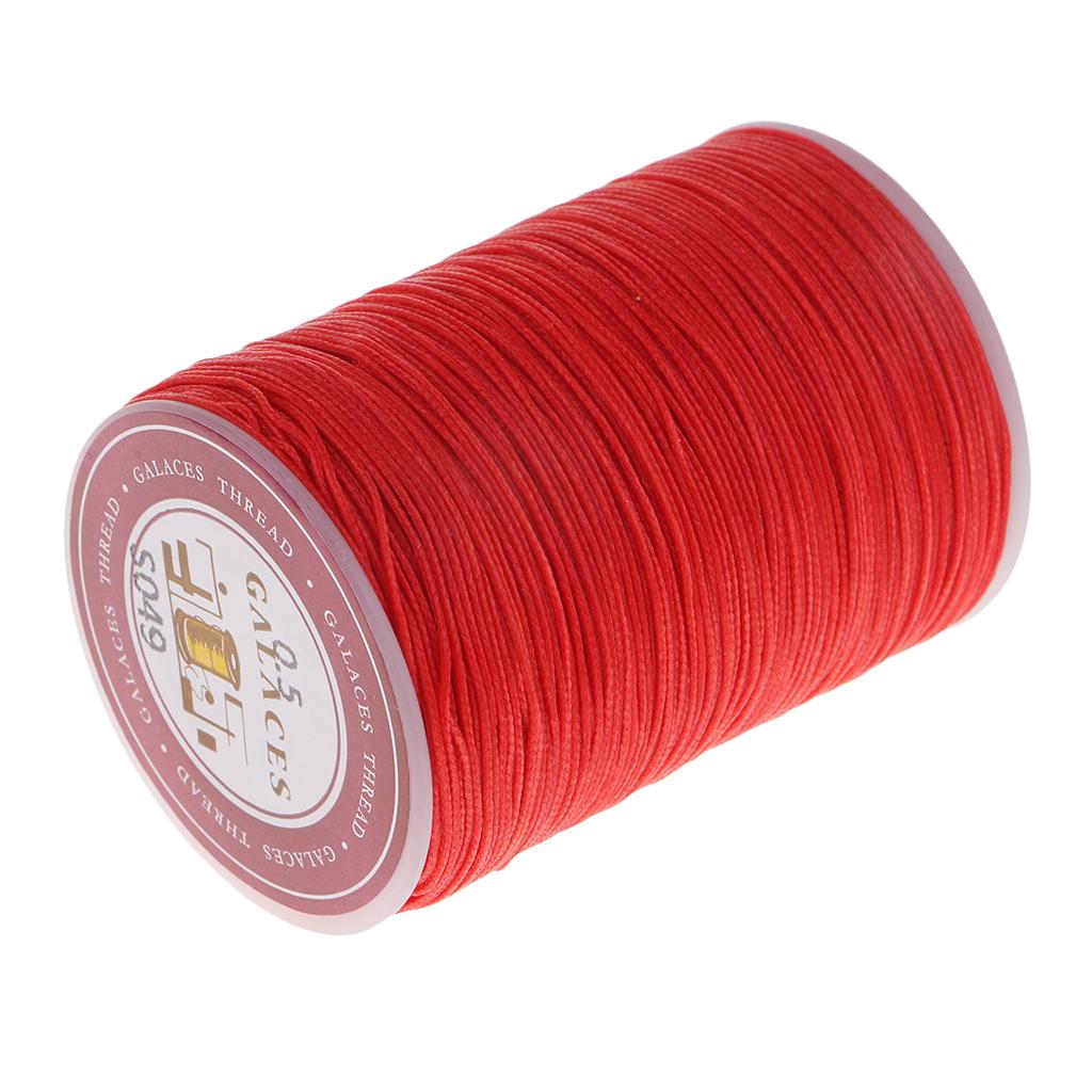 Round Waxed Polyester Thread 0.5mm Hand Sewing Cord for Leather Crafting Shoe Bag Carpet Repair Accessories