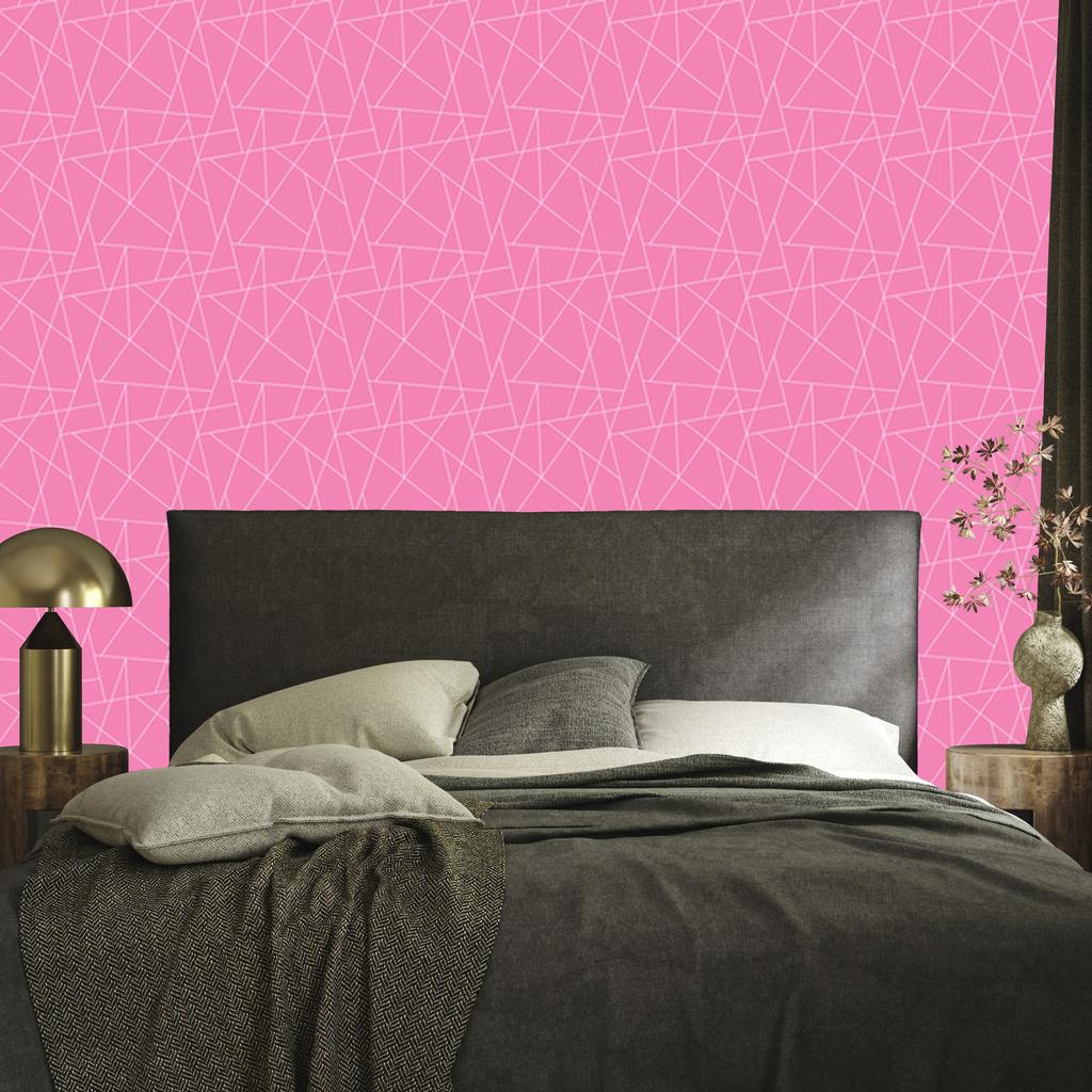 Wallpaper Geometric pattern powder pink, bottom powder pink 50x1000