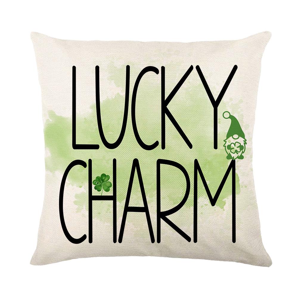 New St. Patrick's Day Pillow Cover Northern Festival Home Fabric Sofa Cushion Cover