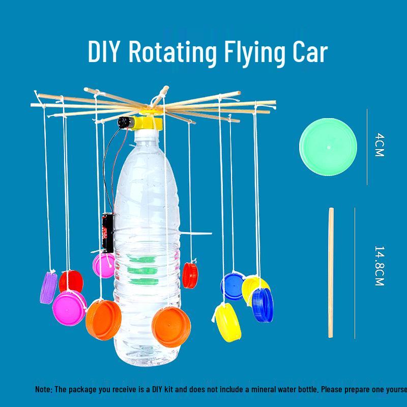 DIY Rotating Flying Car Kit - Educational Science Toy for Primary Students