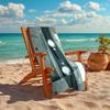 1Pc Vintage Audio Tape Design Beach Towel, Quick Dry, Multi-Use for Beach Pool Gym Yoga Home Travel, Christmas, Halloween, Xmas Gift M928150