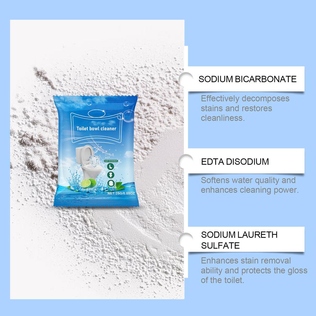 Household Strong Decontamination Toilet Cleaner Stubborn Stains Scale Foam Cleaning Powder