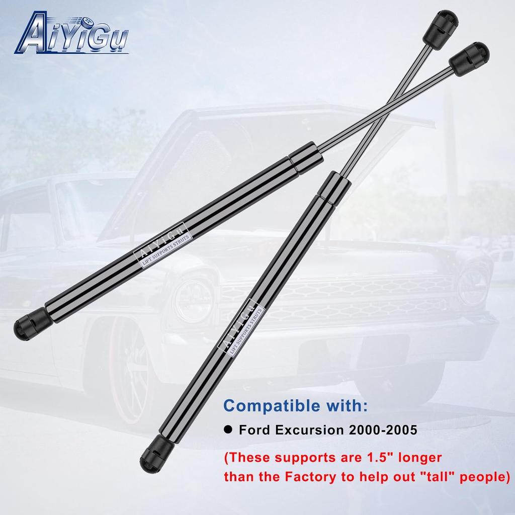 1.5" Higher Rear Window Glass Shocks Struts Lift Supports Gas Springs Compatible With 2000-2005 Ford Excursion 1.5" Additional Opening For 2 & 4Wd,