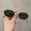 Sexy Metal Frame Small Oval Sunglasses Women Men Vintage Luxury Gold Black Designer Eyewear Fashion Sun Glasses