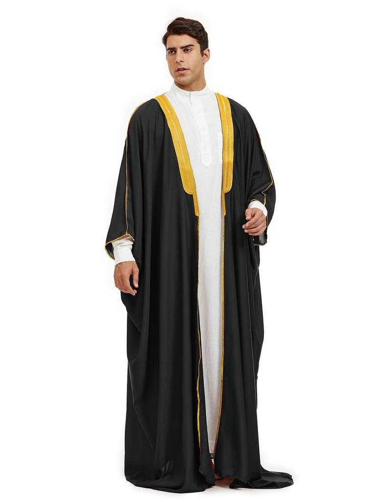 Satin Embroidered Arabic Graduation Gown and Cape